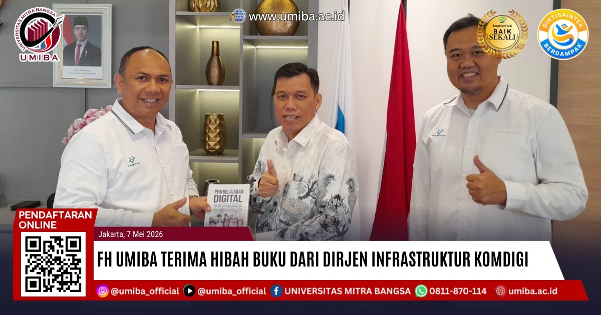 FH UMIBA terima hibah buku dari Infrastruktur komdigi